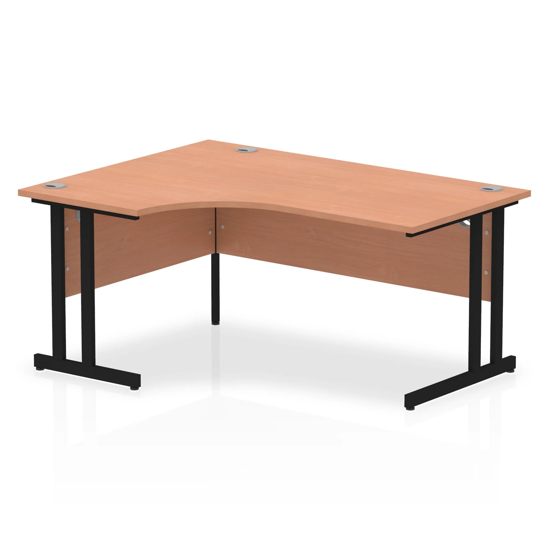 1600mm Left Crescent Desk Cantilever Leg