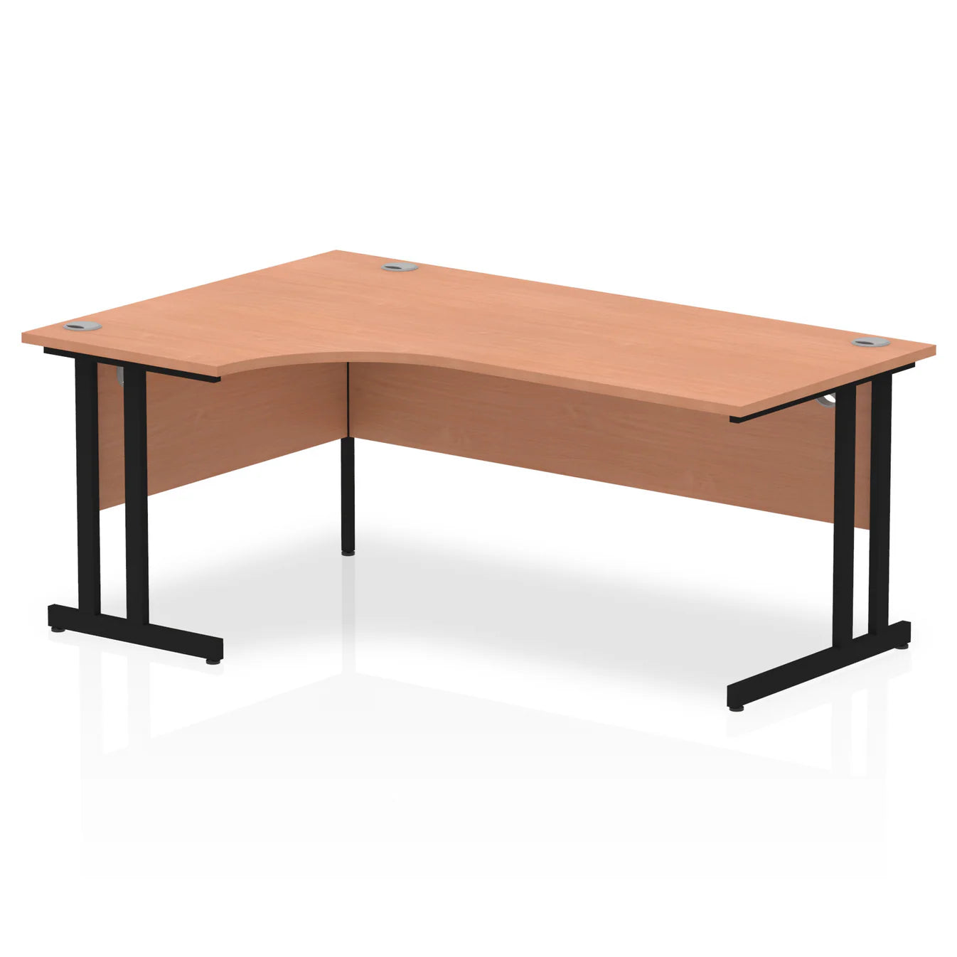 1800mm Left Crescent Desk Cantilever Leg