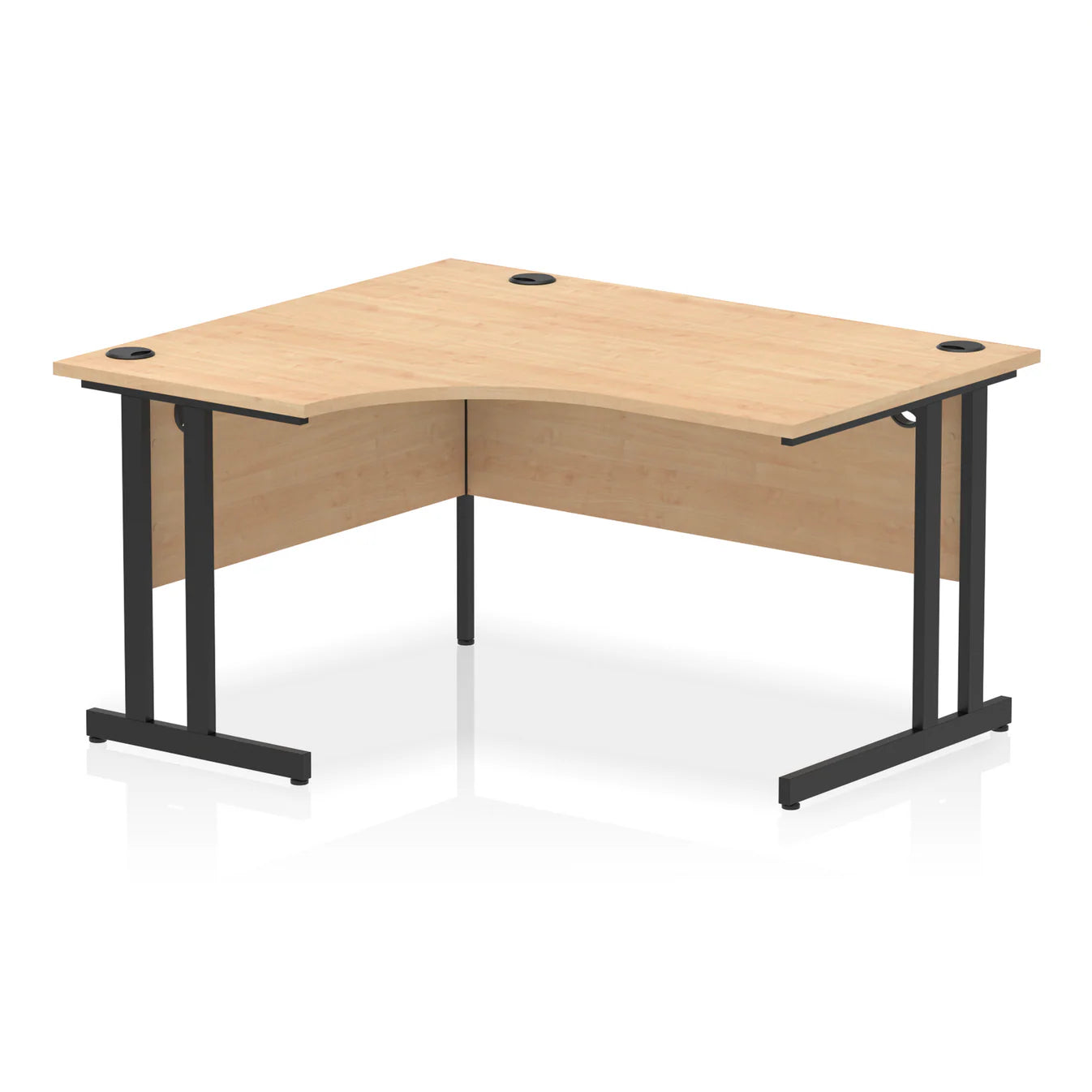 1400mm Left Crescent Desk Cantilever Leg