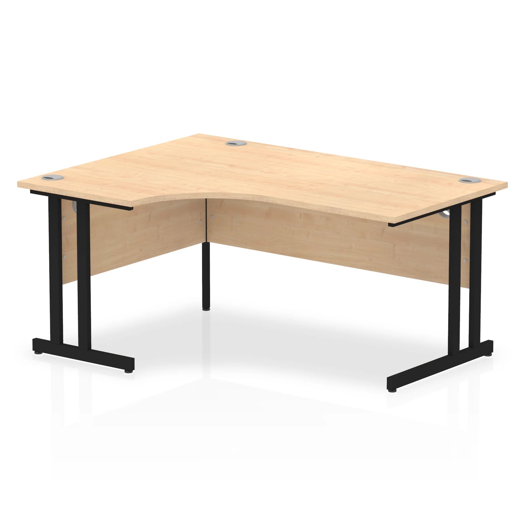 1600mm Left Crescent Desk Cantilever Leg