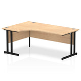 1800mm Left Crescent Desk Cantilever Leg