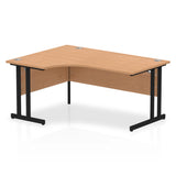 1600mm Left Crescent Desk Cantilever Leg