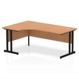 1800mm Left Crescent Desk Cantilever Leg