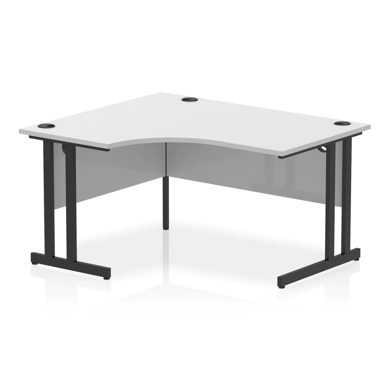 1400mm Left Crescent Desk Cantilever Leg