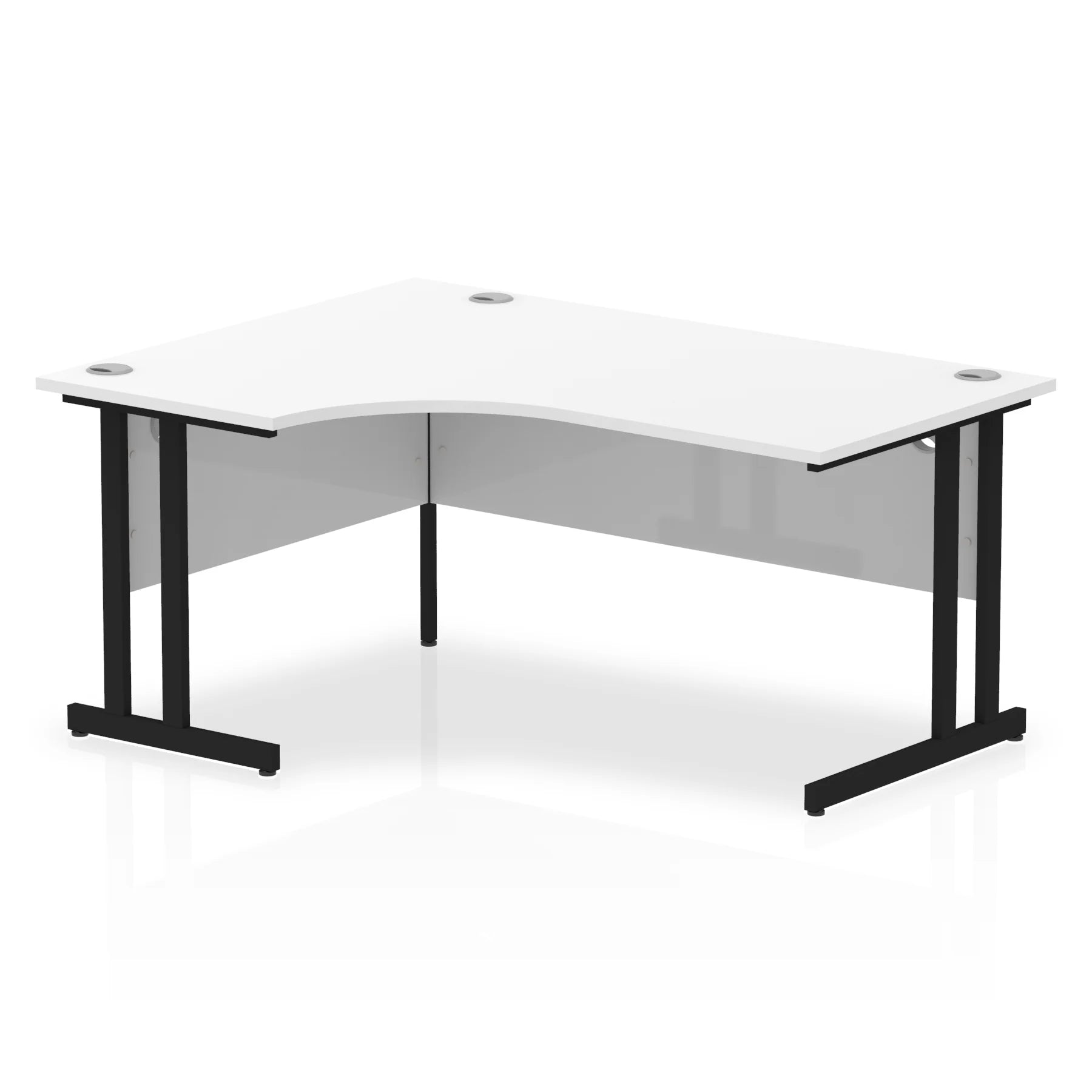 1600mm Left Crescent Desk Cantilever Leg