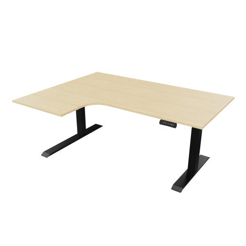 Radial Sit Stand Desk Left Handed