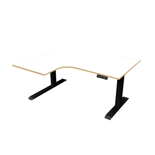 Radial Sit Stand Desk Left Handed