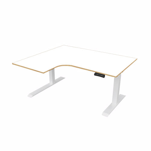 Radial Sit Stand Desk Left Handed