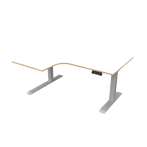 Radial Sit Stand Desk Left Handed