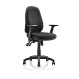 Meyer Operator Chair with Seat Slide Black Fabric