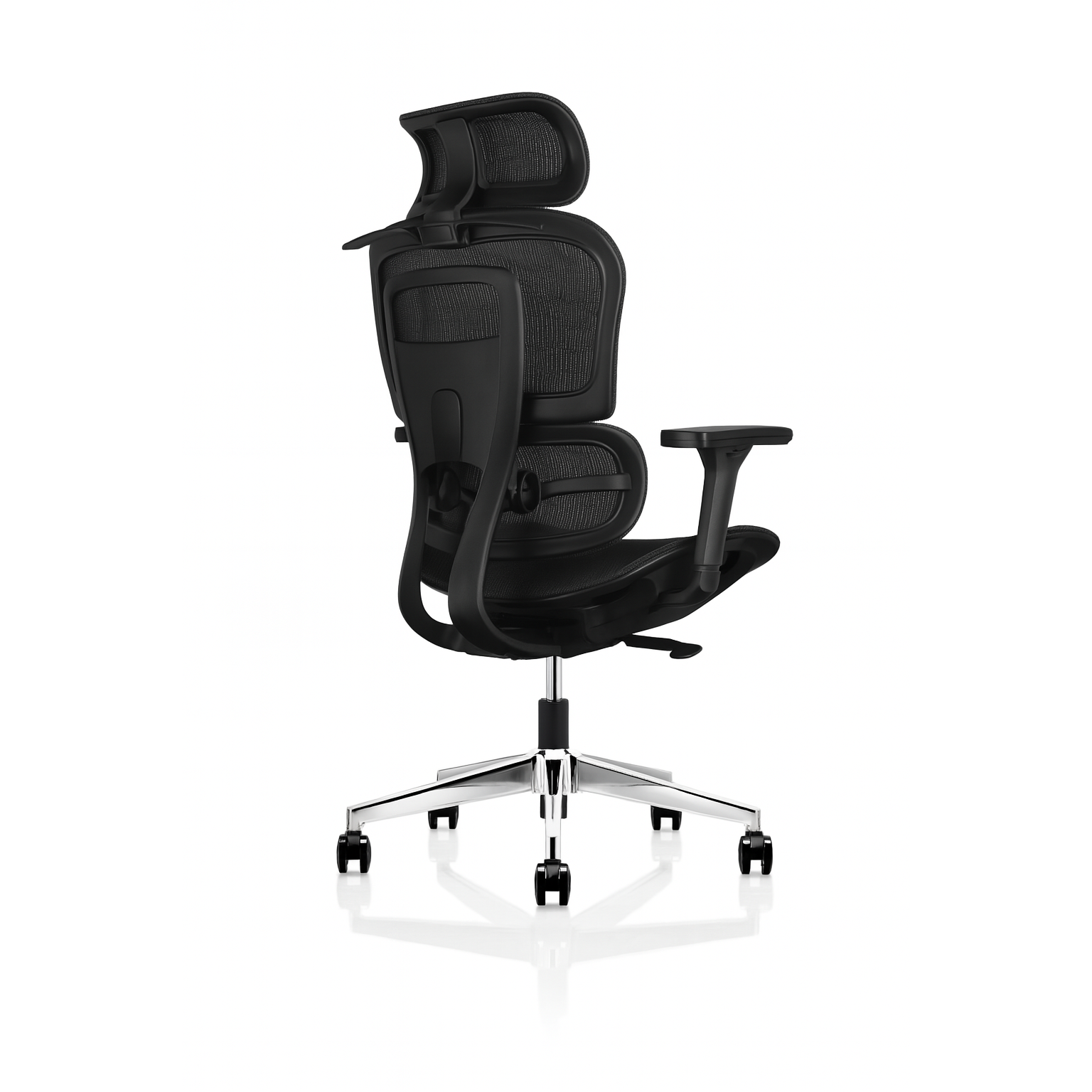 Rolleston Mesh Back Operator chair with Headrest and Black Mesh Seat