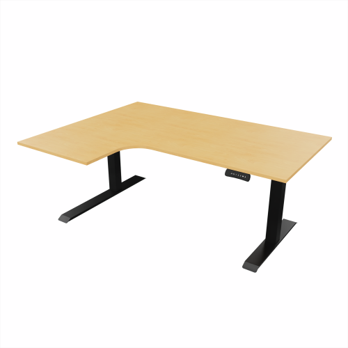 Radial Sit Stand Desk Left Handed