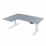 Radial Sit Stand Desk Left Handed
